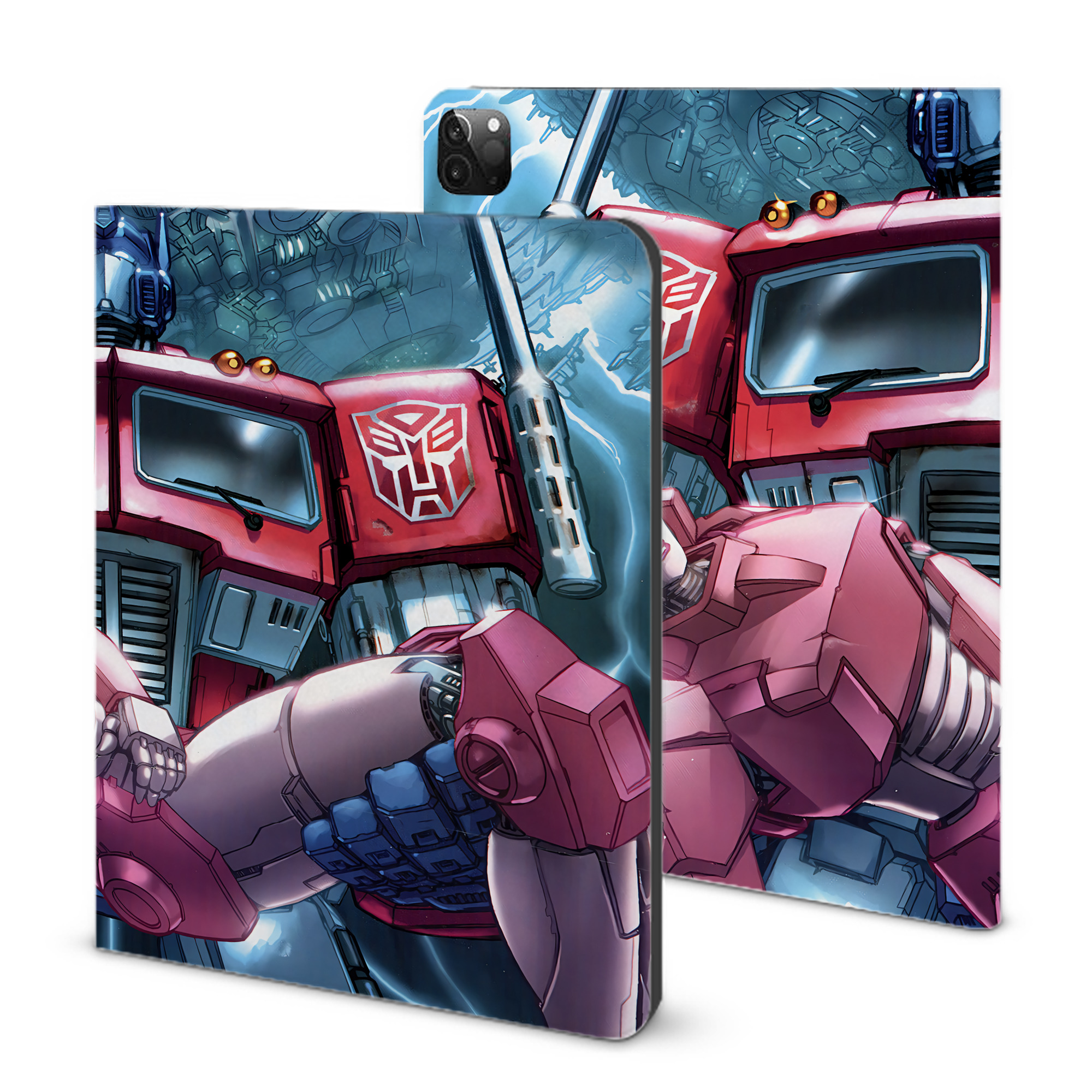 （画像用） Transformers トランスフォーマー IPadケース ペンホルダー付き ブックスタイルデザイン